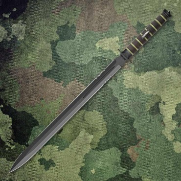 USMC Blackout Combat Double-Edged Sword With Nylon Sheath