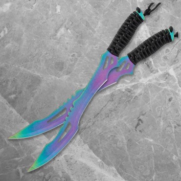 Titanium Guardian Twin Machete Set With Sheath