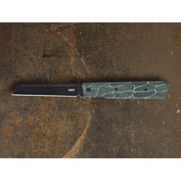 CRKT Zephyr Green White Liner Lock