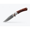 Benchmade Crooked River|Gray Aluminum & Wood|Clip-point