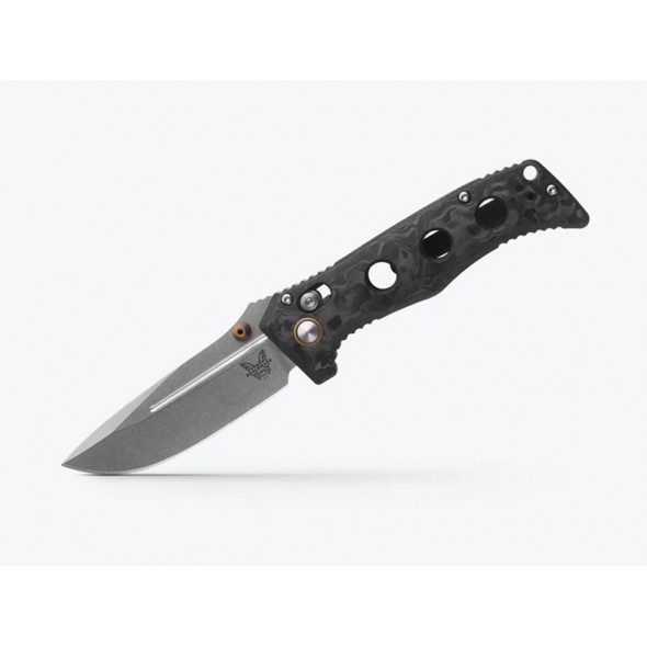 Benchmade Mini Adamas® | Marbled Carbon Fiber | Drop-point