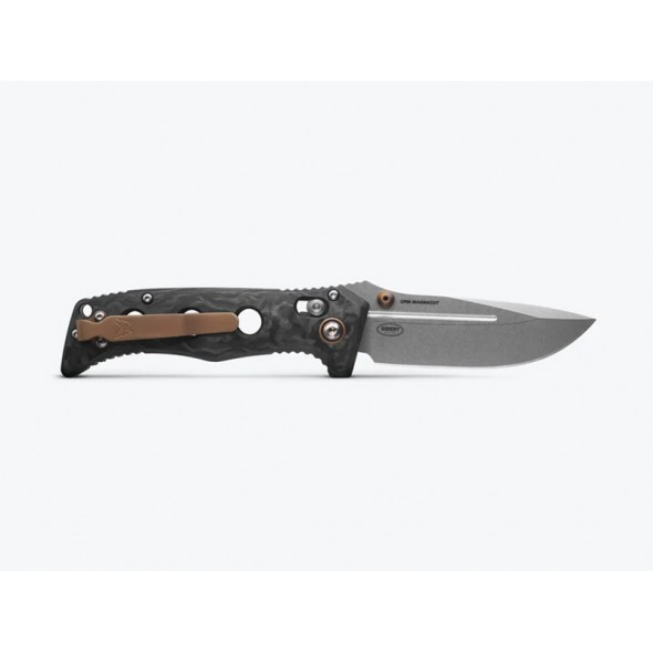 Benchmade Mini Adamas® | Marbled Carbon Fiber | Drop-point