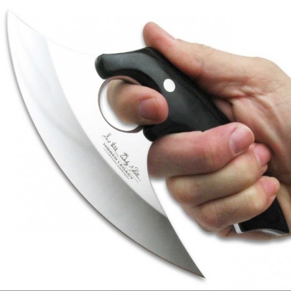 Gil Hibben Legacy Ulu Knife And Leather Sheath