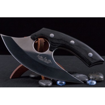Gil Hibben Legacy Ulu Knife And Leather Sheath