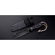 Artisan Tomahawk Fixed Blade with Black & Orange G10 Handle