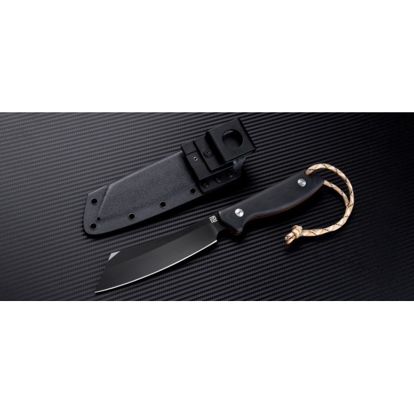 Artisan Tomahawk Fixed Blade with Black & Orange G10 Handle