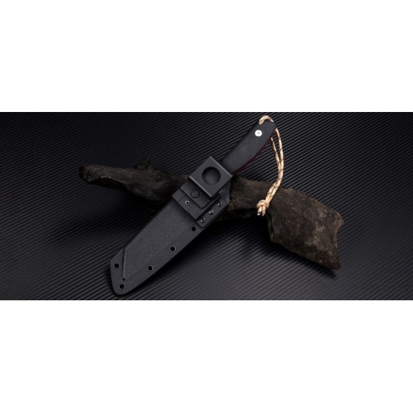 Artisan Tomahawk Fixed Blade with Black & Orange G10 Handle
