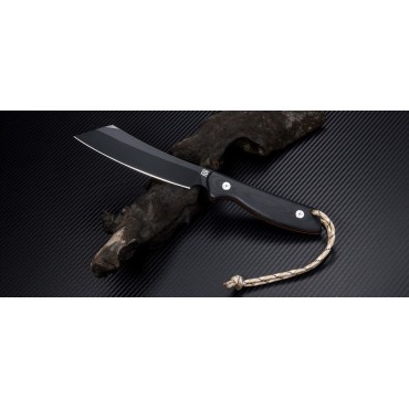 Artisan Tomahawk Fixed Blade with Black & Orange G10 Handle